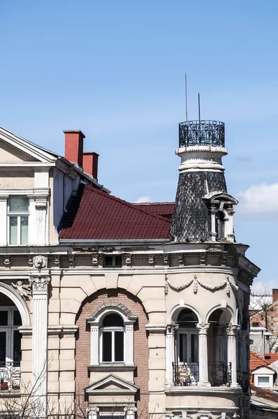 Parte alta della vecchia casa di città — Foto Stock