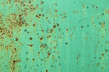 Yeşil grunge metal yüzeylere boyalı