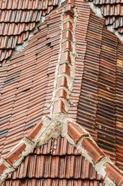 濡れたタイルを家の屋根 — ストック写真