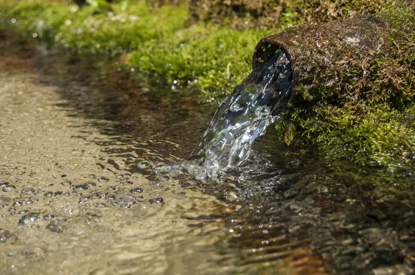 Eau de source de montagne jet frais — Photo