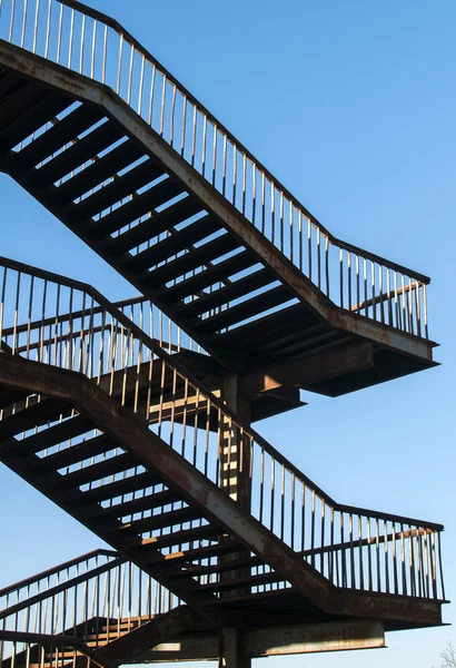 Escadaria de ferro metálico — Fotografia de Stock