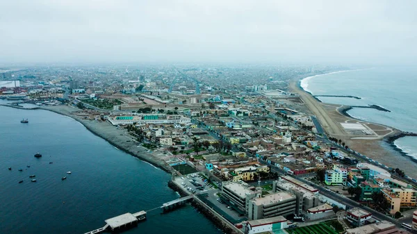 Aerial view of the district of La Punta located in Callo in Lima - Peru. — Stock Photo, Image