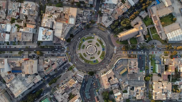 The Gutierrez oval seen from a drone, very crowded place located in the district of Miraflores in Lima, Peru. — Stock Photo, Image