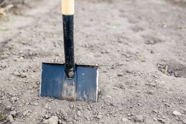 Kürek işe başlamadan önce toprağa yapışır. Yarı yarıya.