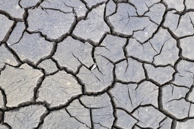 Nehrin eski dibindeki çatlak toprak rezervuardaki su yok oldu. su sorunu