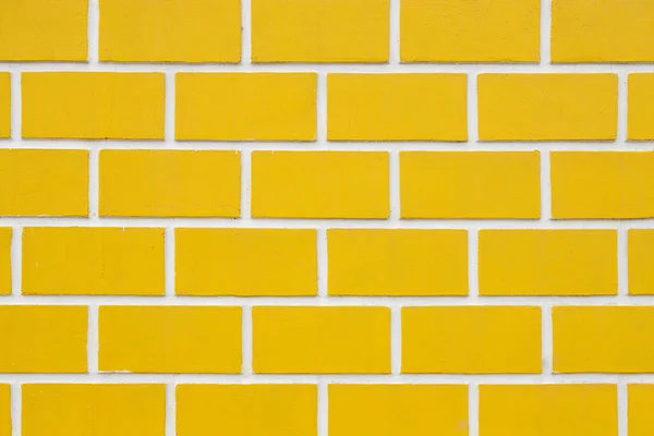 Wall Yellow Artificial Bricks Decorative Wall Corded Brick White Space — Stock Photo, Image