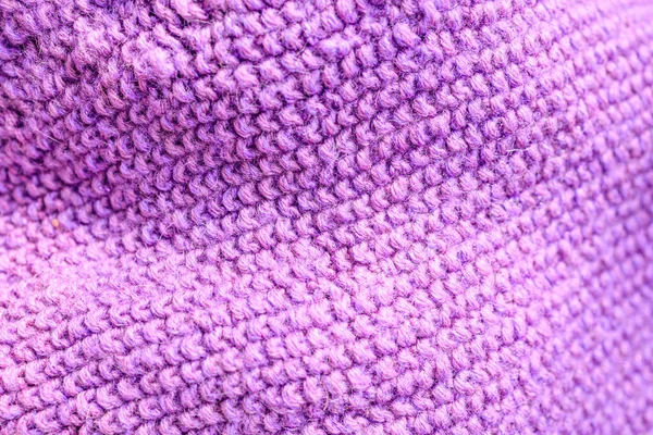 Purple Knitted Item Waves Close Knitted Details — Stock Photo, Image