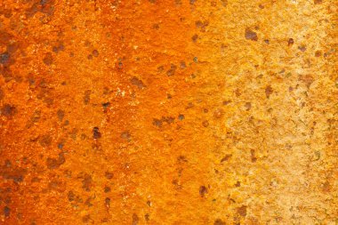 Eski demir ve demir yüzeyden turuncu paslı arkaplan