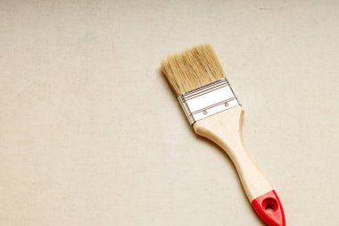 boş tuval üzerinde yeni kullanılmayan fırça, sanatçı başlangıç