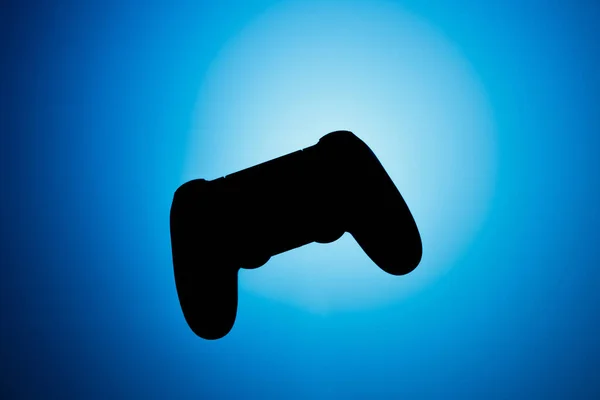 Simbolo Gamepad Sfondo Sfumato Blu Joystick Gioco Controllo Nei Giochi — Foto Stock