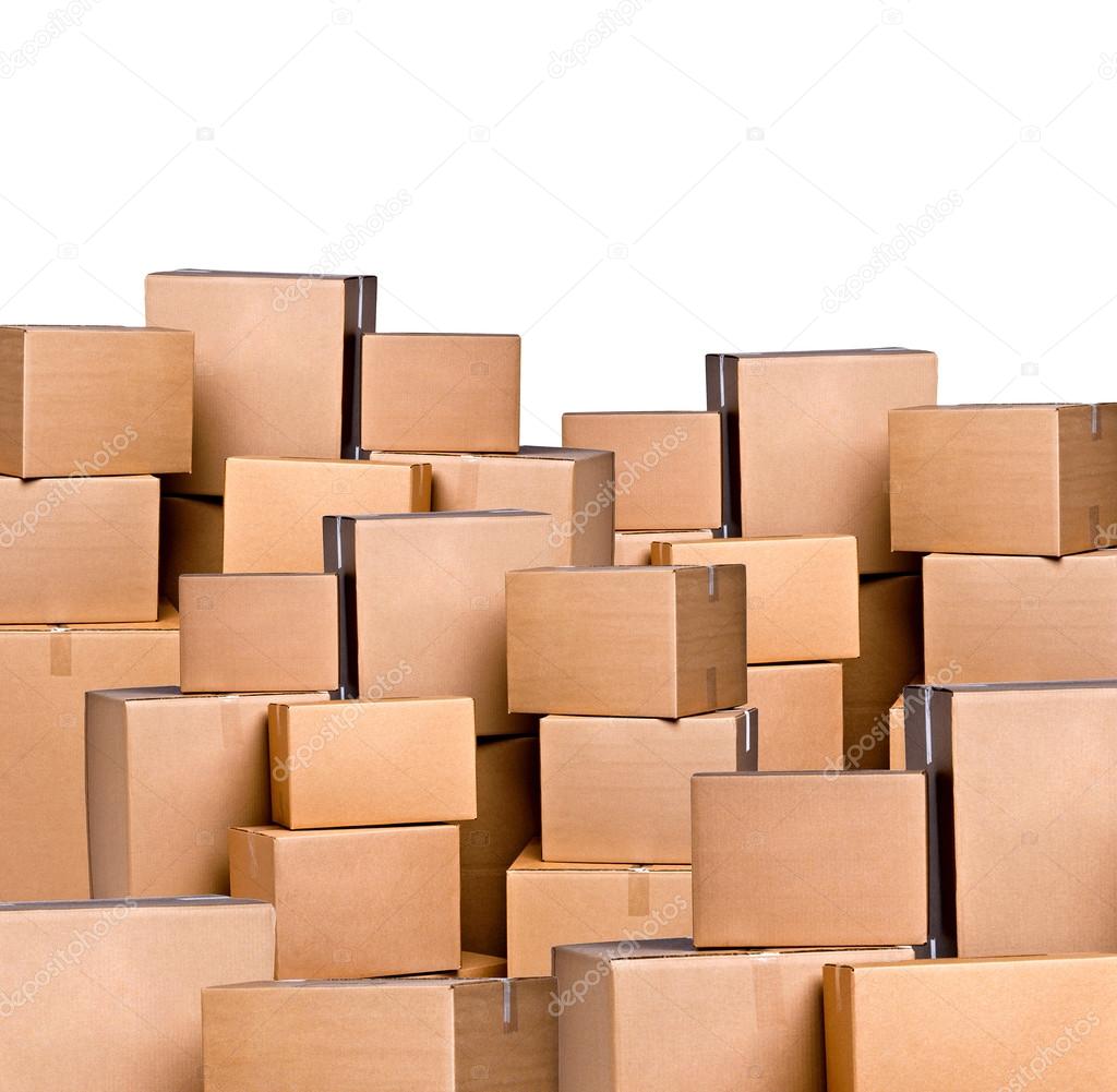 Muchas cajas de cartón — Fotos de Stock © ozaiachinn 81865596