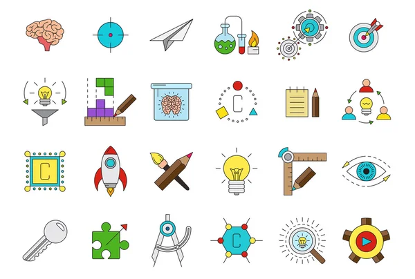 Conjunto de iconos de ciencia vectorial — Vector de stock