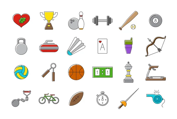 Set of sport vector icons — Stock Vector