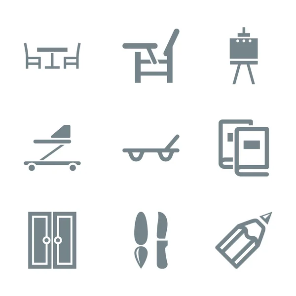 Home stuff icon set — Stock Vector