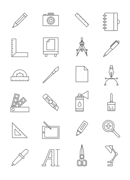 Set di icone di design del lavoro — Vettoriale Stock