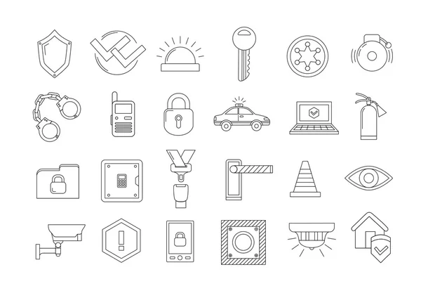 Veiligheid icons set — Stockvector