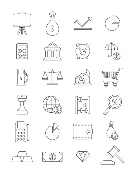 Economy icons set — Stock Vector