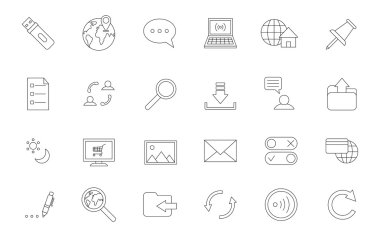 Internet siyah simgeler kümesi