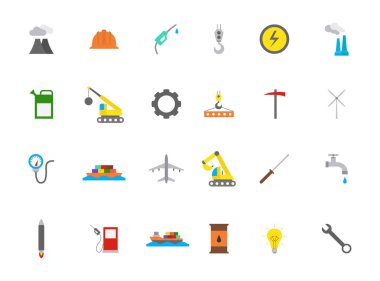 Sanayi vector Icons set