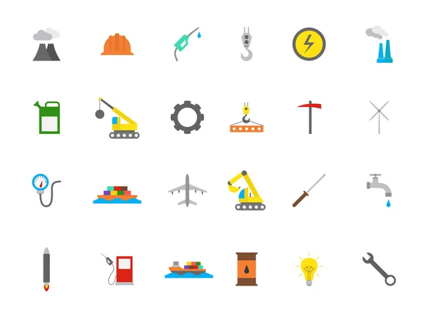 Industry vector icons set — Stock Vector
