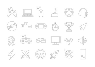 Oyun vector Icons set