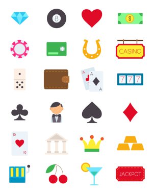 Şans oyunları Icons set vektör