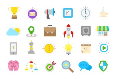 İzole web vektör simgeler kümesi