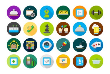 Vector Icons set yuvarlak eğlence