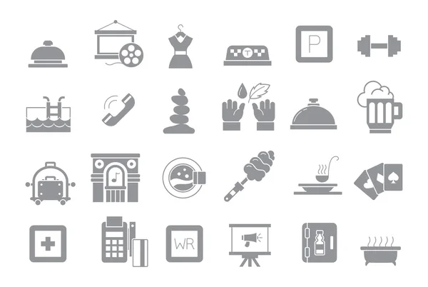 Entertainment grijze vector icons set — Stockvector