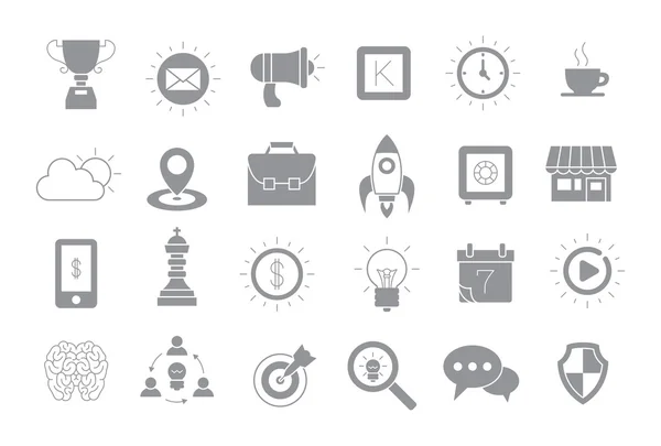 Web gray vector icons set — Stock Vector