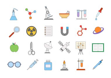 Sciense renkli simgeler kümesi
