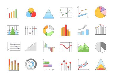 Grafikler Icons set set vektör