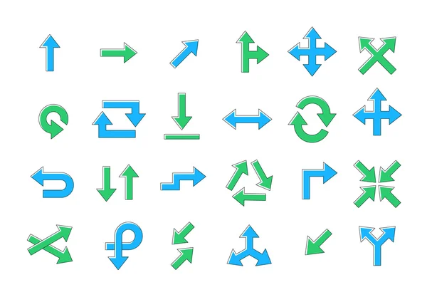 Flechas Vector iconos conjunto — Vector de stock
