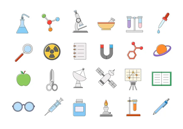 Sciense vector icons set — Stock Vector