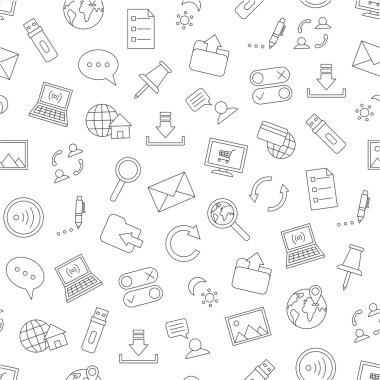 Desen iletişim siyah simgeler