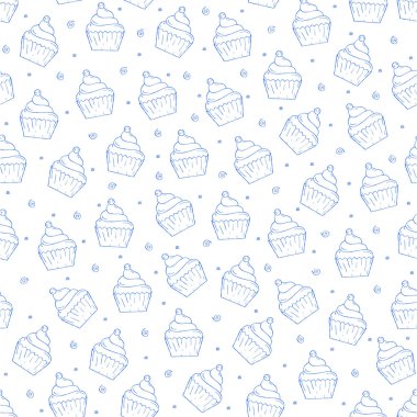 Pasta desen mavi kutsal kişilerin resmi