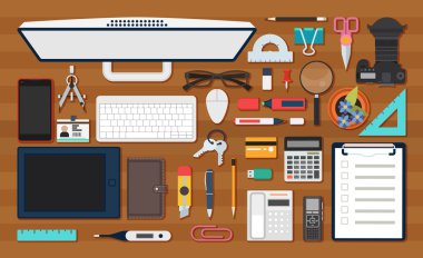 Office iş ekipmanları vektör