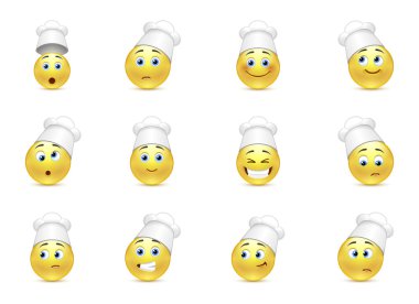 Set of smile cooks clipart