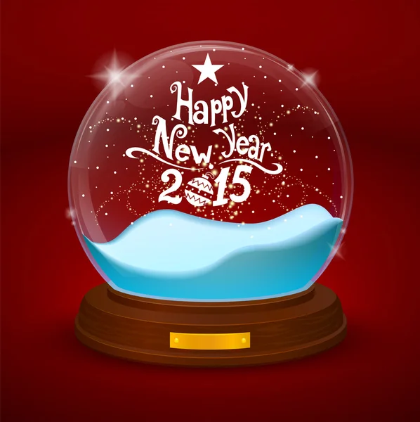 Statuette bol en verre avec nouvelle année — Photo