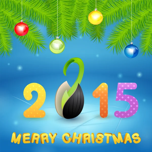 Christmas background with inscription and seed — Stock Photo, Image