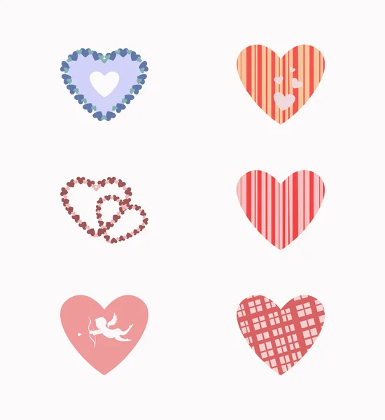 Set hearts — Stock Vector