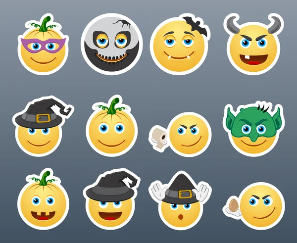 Sonrisas halloween — Vector de stock