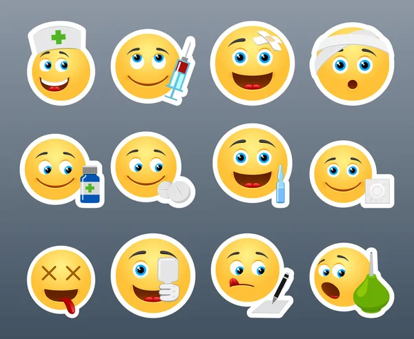 Emoticones doctor — Archivo Imágenes Vectoriales