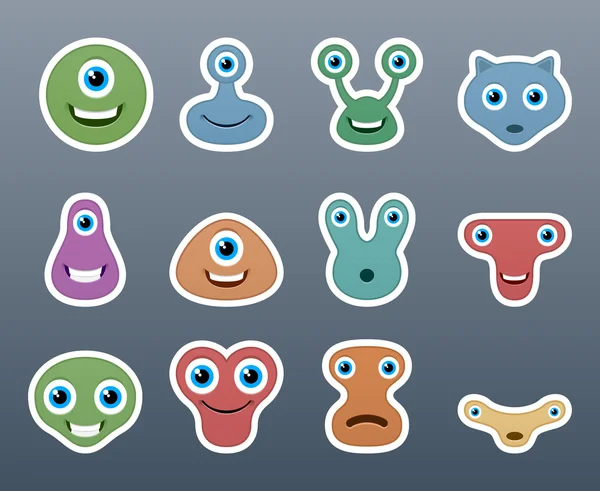 Cute aliens — Stock Vector