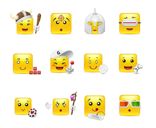 Emoticons que jogam —  Vetores de Stock