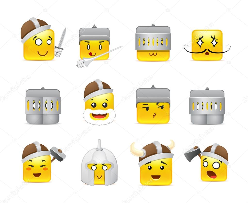 Smilies vikings and knights Stock Vector Image by ©stockerteam #75411351 Smilies vikings and knights Stock Vector Image by ©stockerteam #75411351