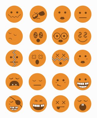 20 karakter simgeler 2 portakal ayarla