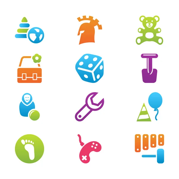 Icon set jouets et jeux pour enfants — Photo