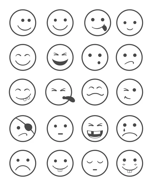 Ícones definir 20 caracteres — Fotografia de Stock