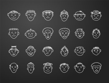 24 yüz cerrahı Icon set